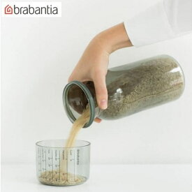 Brabantia ストレージジャー メジャーカップ付き 1.3L ダークグレイ 291005 保存容器 ブラバンシア シイノ通商 CODE：293977