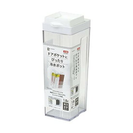 パール金属 冷水ポット 冷水筒 ピッチャー 1.8L お茶 麦茶 日本製 ホワイト ドアポケットにぴったり HB-6707