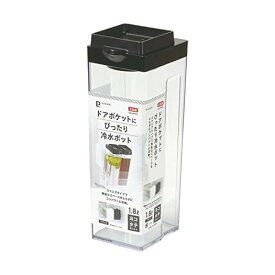 パール金属 冷水ポット 冷水筒 ピッチャー 1.8L お茶 麦茶 日本製 ブラック ドアポケットにぴったり HB-6708