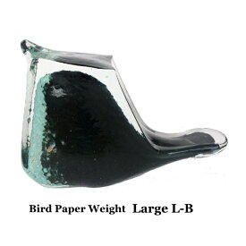 バード ペーパー ウェイト ラージ L-B Bird Paper Weight Large ガラス 置物 オブジェ ハンドメイド 鳥