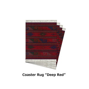 R[X^[O fB[vbh Coaster Rug Deep Red R[X^[ 4Zbg  ԕr ֑} ~