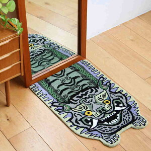 `x^ ^CK[O H2-75 O[ Tibetan Tiger Rug H2-75 Gray 70×50cm O   O~ J[ybg `x^ փ}bg g