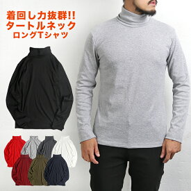 タートルネック Tシャツ 長袖 ゴルフ ストレッチ メンズ ロンT ロングTシャツ 長袖Tシャツ ハイネック シンプル カットソー 送料無料【到着後レビューを書いて半額クーポン】