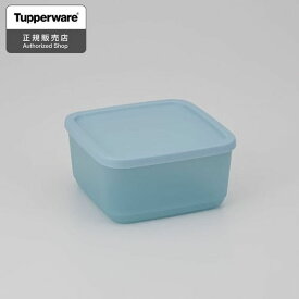 Tupperware キュービックス スクエア 650mL ブルー 密閉容器 保存容器 B1073 タッパーウェア