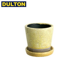 DULTON COLOR GLAZED POT YELLOW 【品番：CH15-G527YL】 ダルトン インダストリアル アメリカン ヴィンテージ 男前 カラー グレイズド ポット イエロー