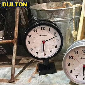 【P5倍】DULTON DOUBLE FACE CLOCK 170D BLACK 【品番：S624-659BK】 ダルトン インダストリアル アメリカン ヴィンテージ 男前 ダブルフェイスクロック ブラック