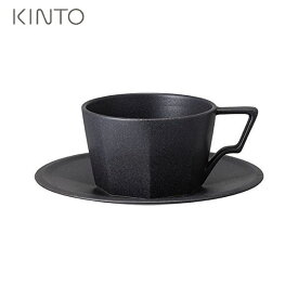 KINTO コーヒーカップ OCT カップ＆ソーサー 300mL ブラック 28895 キントー