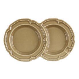 フリート プレート 18cm ダブル ファムプレート Fam Plate 皿 食器 洋食器 陶器 日本製 ゴールドベージュ FAM-PW-GB