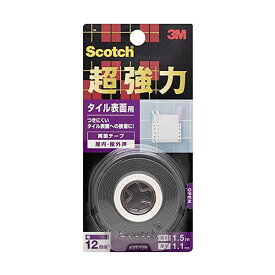 3M 両面テープ 超強力 タイル 表面用 幅12mm 長さ1.5m スコッチ KST-12R 小巻 スリーエム D2305
