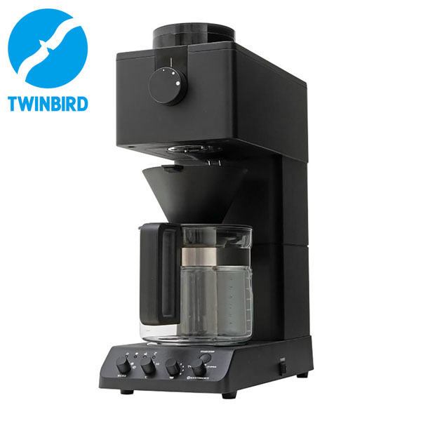 TWINBIRD 全自動コーヒーメーカー ブラック CM-D465B ツインバード 黒 おうち時間 コーヒー シンプル