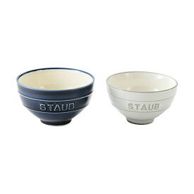 【店内全品ポイント5倍〜10倍】ストウブ ジャポネスク Le Chawan Meotoセット(KOHIKI M/グランブルー L) 粉引/グランブルー ツヴィリングJ.A.ヘンケルスジャパン