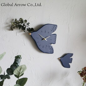 〔ポイント5倍〕( Welcome BirdWall Clock ) グローバル アロー 壁掛け 壁面 浮かせる 時計 掛け時計 見やすい 花 造花 生花 ドライフラワー おしゃれ 電池 レトロ モダン シンプル 北欧 リビング キッチン 壁掛け 壁面 浮かせる