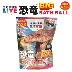 【特典付】【在庫限り 20%OFFクーポン】( 学研の図鑑 LIVE 恐竜 BIG バスボール ) 1個から 組み合わせ 自由 単品 ばら売り お風呂 入浴剤 入浴料 マスコット入り バス 子供 子ども 男の子 誕生日 きょうりゅう ティラノサウルス トリケラトプス かっこいい