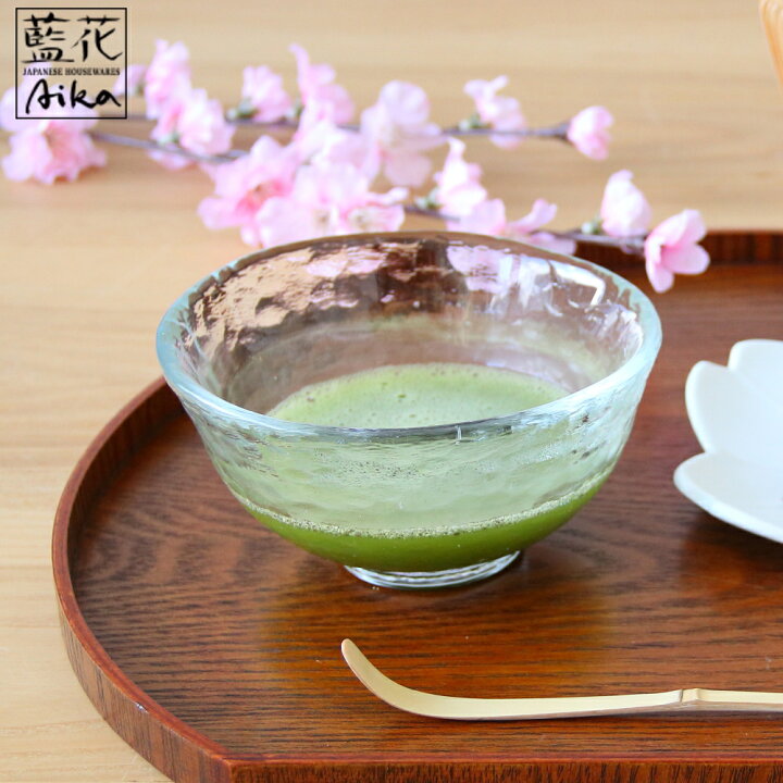 楽天市場】〔ポイント10倍〕( 藍花 江戸硝子 耐熱 抹茶椀 涼玉・涼風 