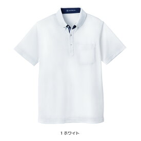 【ポロシャツ ユニフォーム】ボタンダウン 消臭　形態安定 男女兼用 半袖 サイズ 大きいサイズ 吸汗速乾 ノンアイロン 白ポロ　カラーポロシャツ　ビジネス　会社制服