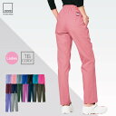 【PANTONE】レディス ストレートパンツ 6012SC スクラブコーディネートパンツ ズボン レディス レディース 女性 ウェストゴム仕様のストレートパンツ SS S M L LL 3L 4L 医師 看護師 白衣 パントン パントーン FOLK フォーク