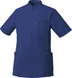 【ミズノ ケーシー白衣 メンズ】 MIZUNO 制菌 吸汗速乾 透け防止 S〜5L ホワイト サックス ネイビー 男性用 病院 ユニフォーム トリコット ポリエステル100% unite_mz0049