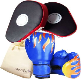 [MERCIEL]ボクシング 子供用グローブ 大人用ミット セット フリーサイズ 親子で 収納袋付き 3色
