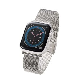 [エレコム] Apple Watch (アップルウォッチ) バンド 41mm 40mm 38mm [Apple Watch 8 7 SE2 SE 6 5 4 3 2 1 対応] ステンレス ミラネーゼ 長さ調整可 調整工具付き