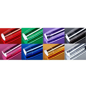 ラッピングシート クロームメッキ A4サイズ1枚 カーラッピングフィルムカラー選択 カッティングシートサンプル耐熱耐水曲面対応裏溝付 保護フィルム付