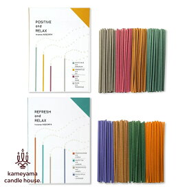[ 香る線香 アソート4 ポジティブ＆リラックス / リフレッシュ＆リラックス 4種×各20本 ] お香利用可 日本 国産 メイドインジャパン ローズ オスマンサス ムスク ウッド ゼラニウム ストレス発散 気分転換 香り 部屋 芳香 雑貨 壁紙 汚れにくい 旅行 梅雨 湿気 対策