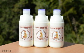 【送料無料】ジャージー牛乳 低温殺菌牛乳 白木牧場の特別牛乳 750ml×3本セット(こだわりの牛乳)