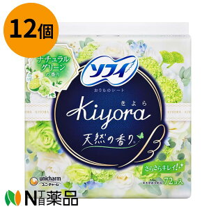 unicharm(���j�E�`���[��)�@�\�t�B Kiyora(�����) ������̃V�[�g�@�t���O�����X�t���b�V�� �i�`�������O���[���̍���@14cm�@(72������)×12�@���p���e�B���C�i�[�@�A����@�����̉���h�~��
