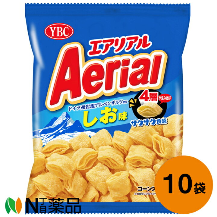 楽天市場 ヤマザキビスケット エアリアル しお味 75g 10袋セット コーンスナック 送料無料 N丁目薬品