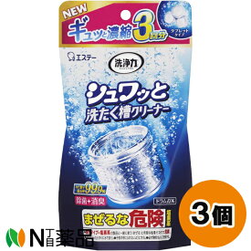 エステー 洗浄力 シュワッと洗たく槽クリーナー 3回分 (64g×3個入) 3個セット ＜除菌　消臭　カビ＞