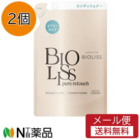 【メール便送料無料】コーセーコスメポート ビオリス ピュアレタッチ ぺたふぅわ ヘアコンディショナー 詰め替え(340ml)(2個)＜エアリータイプ ふんわり＞