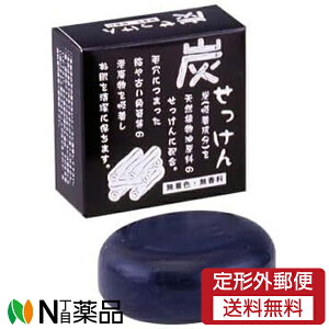 【定形外郵便】地の塩社 炭せっけん (100g) <洗顔 石鹸>