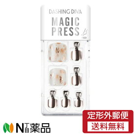 【定形外郵便】DASHING DIVA (ダッシングディバ) マジックプレス ペディ Gold Touch(ゴールドタッチ) MJP3P024P(24個) ＜ネイルチップ メタリック ブラシタッチ＞【★】