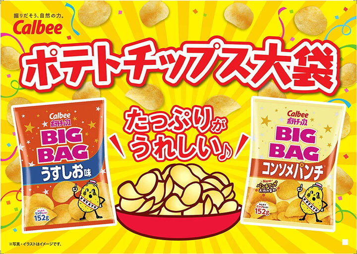 楽天市場 カルビー ポテトチップス ビッグバッグ うすしお味 152g 12個セット 送料無料 N丁目薬品
