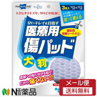 【メール便送料無料】テイコクファルマケア ヒューマンベース 医療用傷パッド 大判 (3枚入) ＜絆創膏　大…