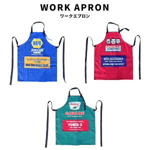 WORK APRON ワークエプロン AUTO CARE NAPA PEP PEPBOYS SINCLAIR USA企業系 丈夫 コットン生地 D.I.Y DIY ガレージ 掃除 ガーデニング 作業エプロン アメリカン雑貨 ファッション 小物 グッズ