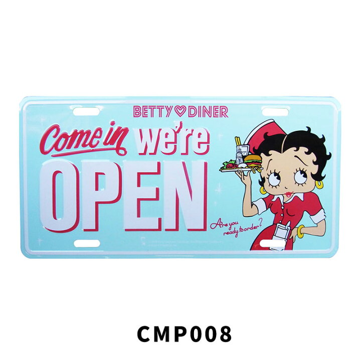 楽天市場】ベティちゃん ベティブープ Betty Boop ライセンスプレート 