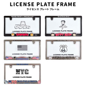 LICENSE PLATE FRAME CZX v[g t[ GARFIELD K[tB[h L xeB xeBu[v Betty Boop US FLAG R66 ROUTE66 NYC New York City 3D H hXAbv   AJ t@bV 