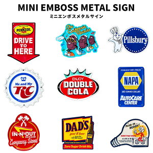 MINI EMBOSS METAL SIGN ~j G{X ^ TC PENNZOIL DRIVE TO HERE RAISIN Pillsbury D-BOY RC BOTTLE CAP DOUBLE DRINK COLA AUTO CARE NAPA IN OUT DAD FEPC Ŕ AJ t[hn [^[n CeAv[g C