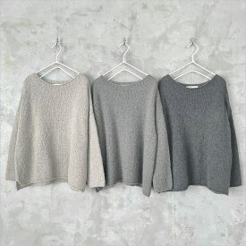 evam eva [エヴァムエヴァ] アルパカウールプルオーバー レディース E223K173 stone gray