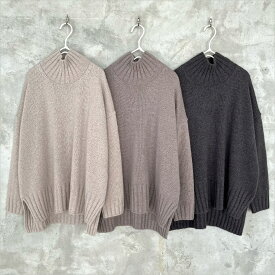 evam eva [エヴァムエヴァ] アルパカウールタートルネック レディース E233K143 stone gray