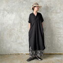 1dozen [1ダース] リネンロングシャツ レディース 710139 lake/charcoal