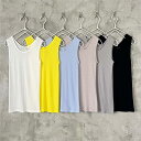 1dozen [1ダース] オーガニックコットンシフォン タンクトップ レディース 770014/770144 off white/canaria/zenith blue/taupe gray/stone/black