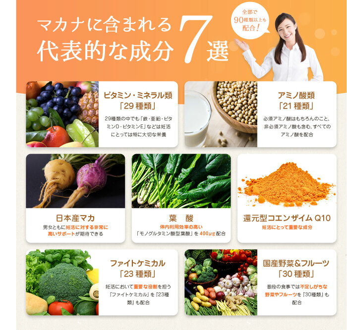 マカナに含まれる代表的な成分7選