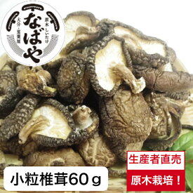 干し椎茸 なばやの小粒椎茸60g入り【大分産 原木椎茸 ！生産者直売♪】大分 国産 送料無料 しいたけ 干ししいたけ 干しシイタケ 乾し椎茸 乾ししいたけ 乾燥椎茸 乾燥しいたけ 九州産 原木しいたけ