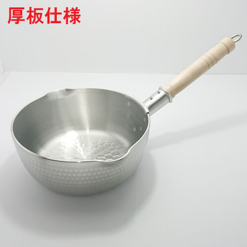 【日本製】 中尾アルミ　N-41　打出厚板雪平鍋　１８ｃｍ （目盛付）　（ヤットコ雪平鍋） | 鍋屋