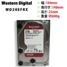 Western Digital 3.5インチ NAS用HDD WD20EFRX NX HA500 2.0TB レッド WD データ削除・フォーマット済み【送料無料】【30日保証】
