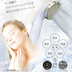 ウルトラファインバブルシャワーヘッド アクアリバイバルTS-II 洗浄 保湿 温浴 節水 皮脂汚れ 簡単取り付け 浴室 シャワー