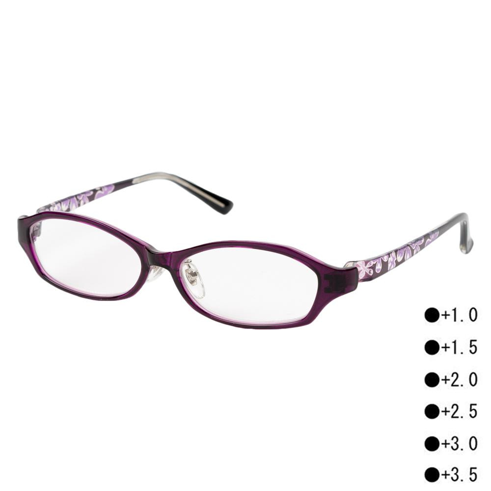 ふるさと割 おしゃれな老眼鏡 シニアグラス 老眼鏡 柄付フレーム +1.0 おしゃれ RG-F05 正規店