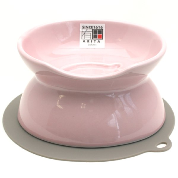 にゃんプレダブル ペールピンク 猫用食器 HARIO ha04579 注目ブランド 商い 日本製