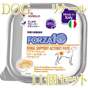 10+1セット・最短賞味2028.5・フォルツァ10 犬 アクティウェット リナール ラム(腎臓) 100g×11個 成犬シニア犬対応 fo13673 正規品